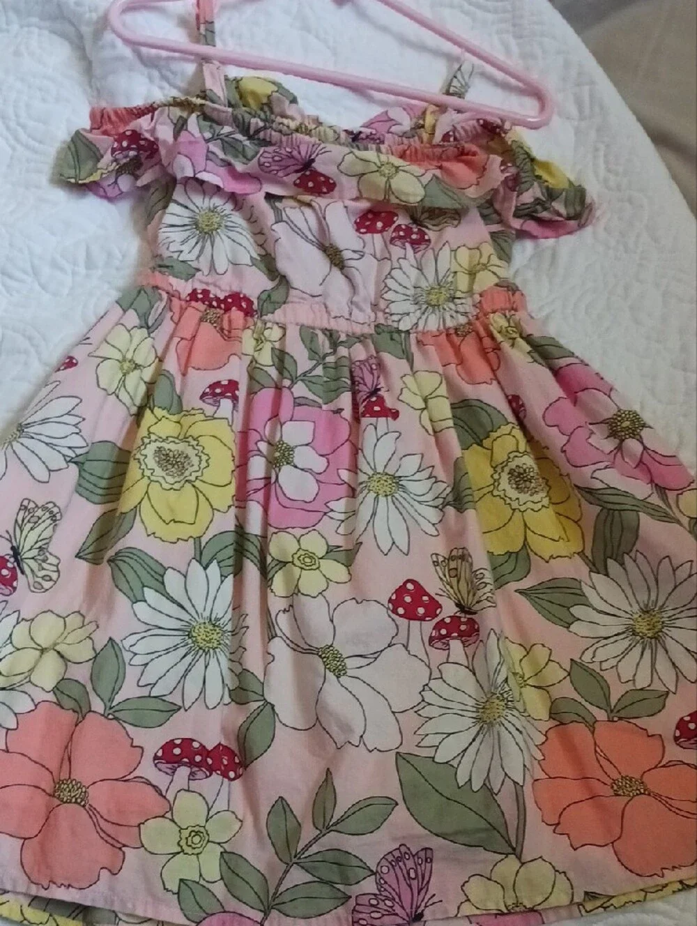 Gymboree Pink Floral Ruffle-Strap Sundress